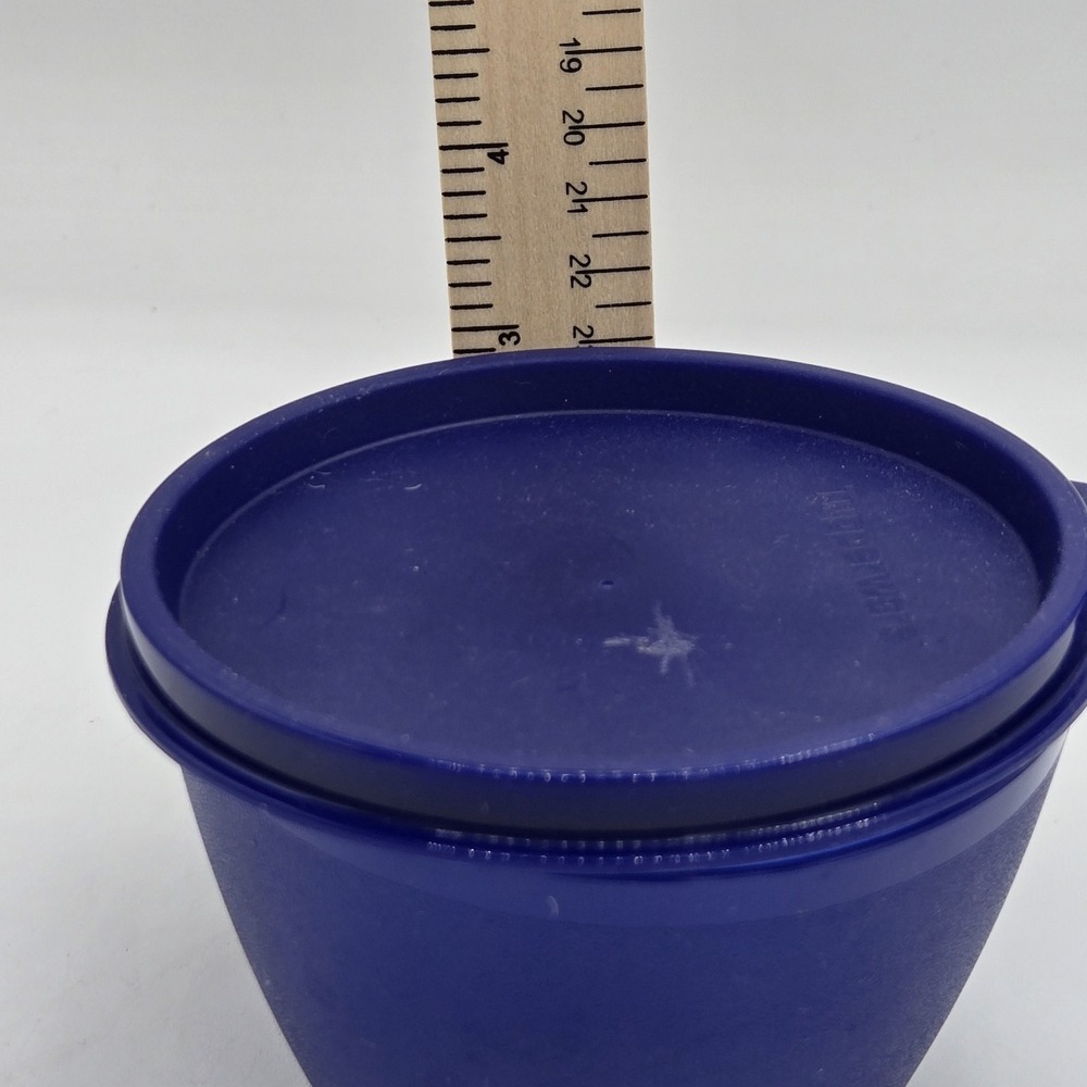 Tupperware Small‎ Blue Royal Blue 3 Inch Made In Mexico - Picture 4 of 6